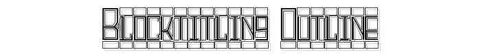 BlockTitling Outline font